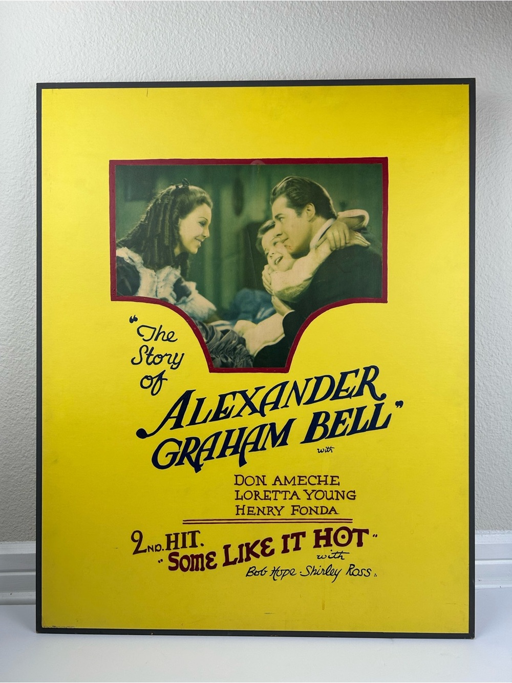 Original 1939 The Story of Alexander Graham Bell Movie Poster Mounted 21.5x27